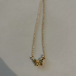 Dainty gold color butterfly necklace